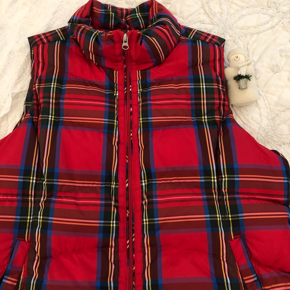 Red plaid  vest